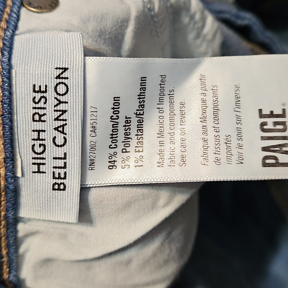 NWT PAIGE High-Rise Bell Canyon Flared Jeans - Picture 10 of 12